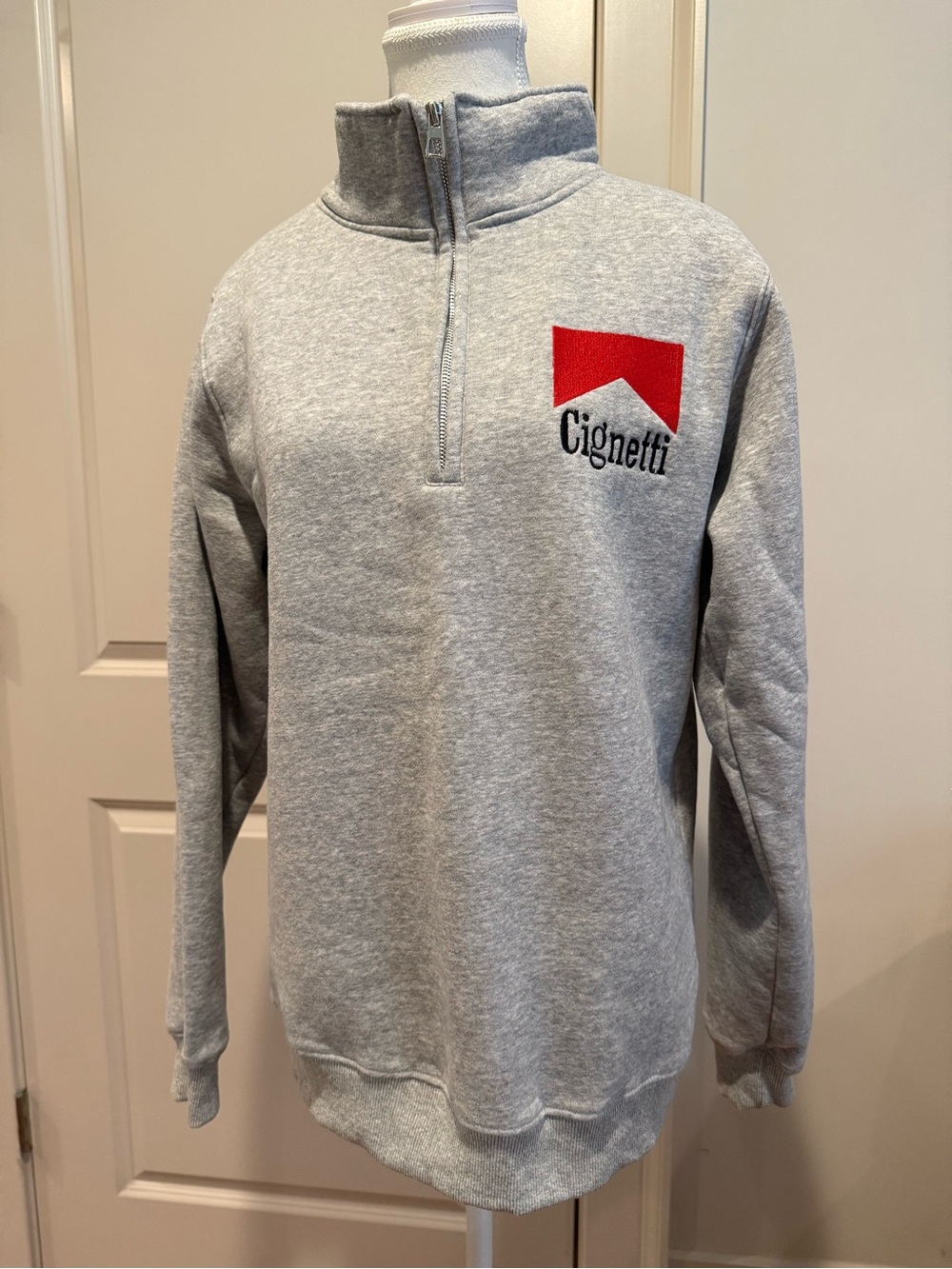 Men's Heather Gray Quarter-Zip Sweatshirt